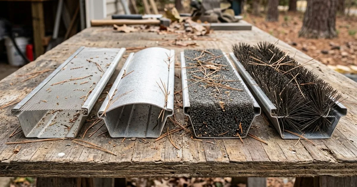 Comparison of gutter guard types for NC homes