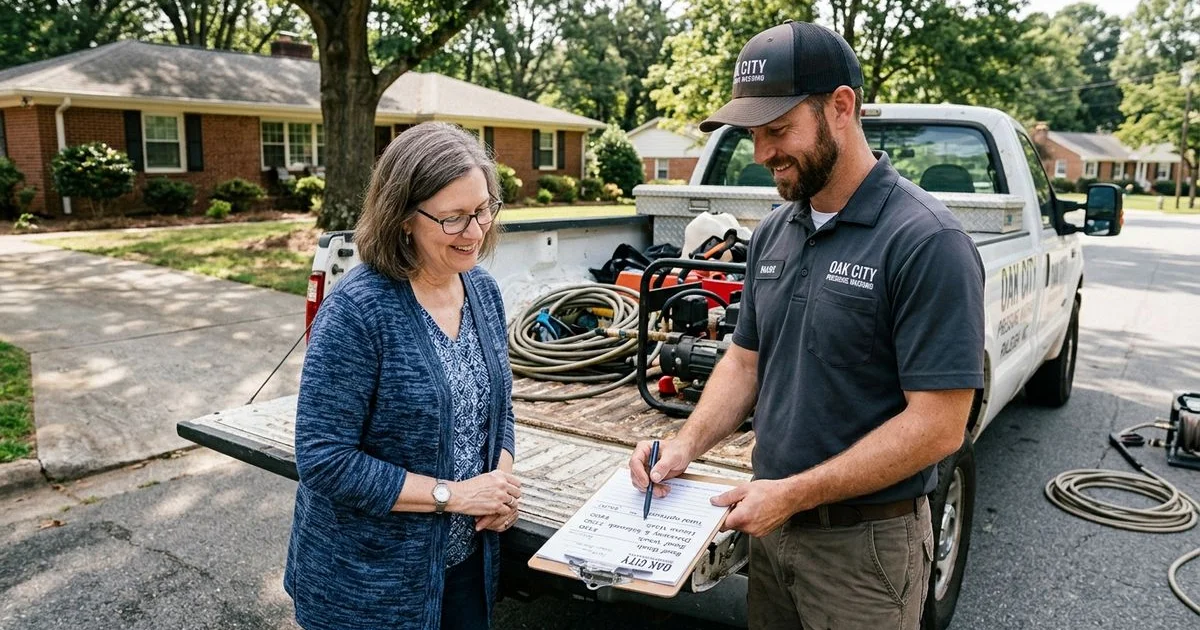 Pressure washing cost overview for North Carolina